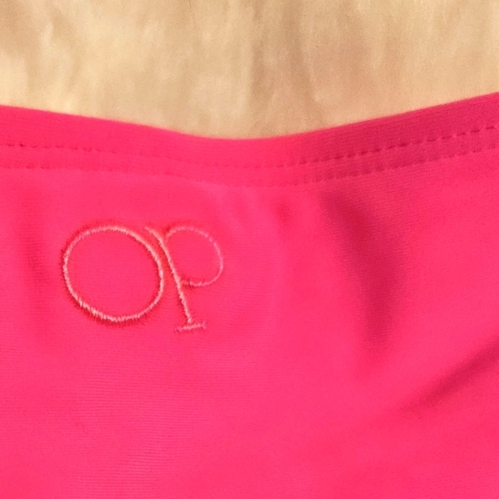 OP Raspberry Ruched Laser Cut Out Bikini Bottoms - Picture 4 of 7